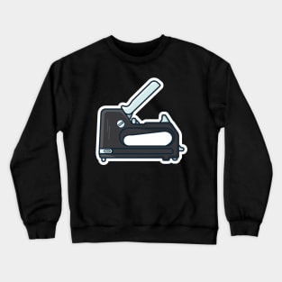 Colorful Staple Gun Sticker design vector illustration. Stationery shop working element icon concept. Stapler gun for join and repair, stapler sign sticker design icon with shadow. Crewneck Sweatshirt